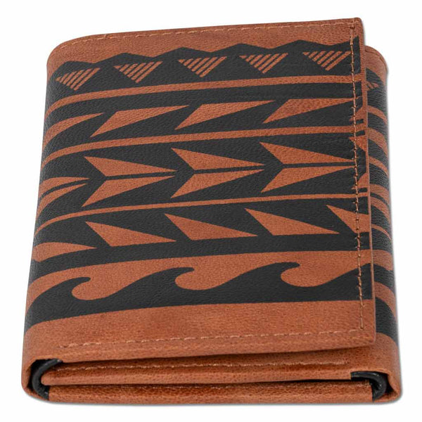 KT26 - Hawaiian tattoo Trifold Wallet - Art "Maka Ihe" by Keahi Raikes - NĀ KOA