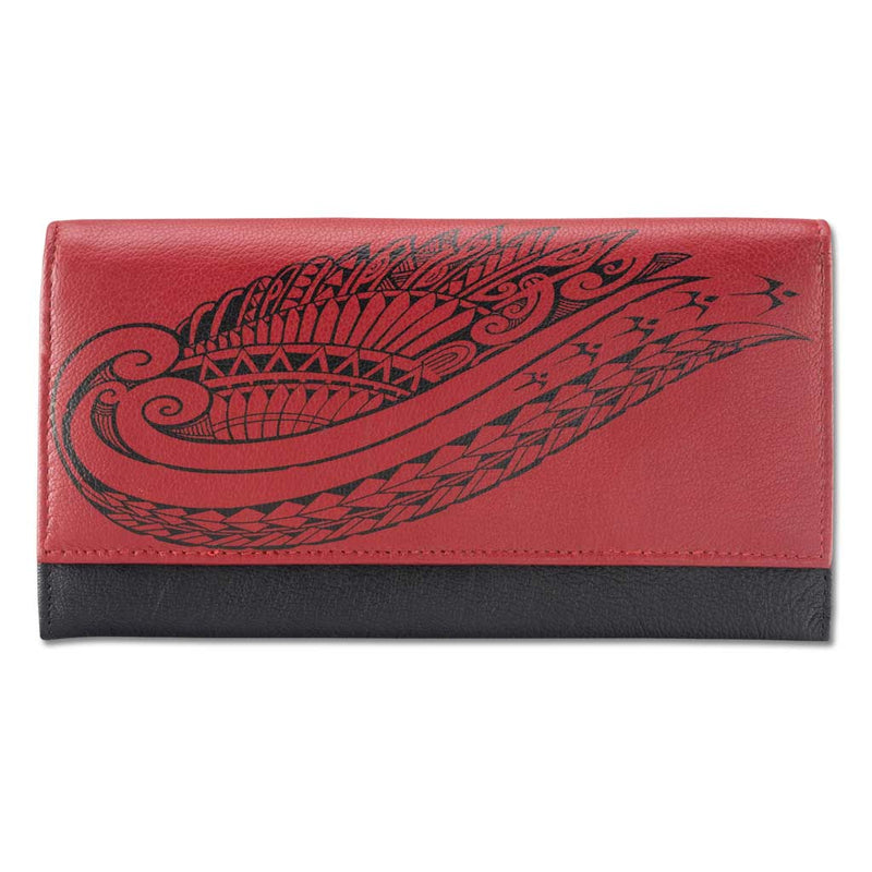 KW24 - Hawaiian Wing tattoo clutch wallet - Art: