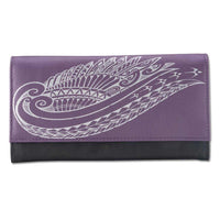 KW24 - Hawaiian Wing tattoo clutch wallet - Art: "Kaulele" by Megan Jones - NĀ KOA