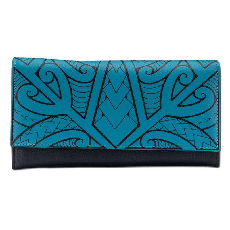 AquaBlueRFID - KW21 > Polynesian > Samoan > clutch wallet > tattoo - Polynesian tattoo clutch wallet - Art: