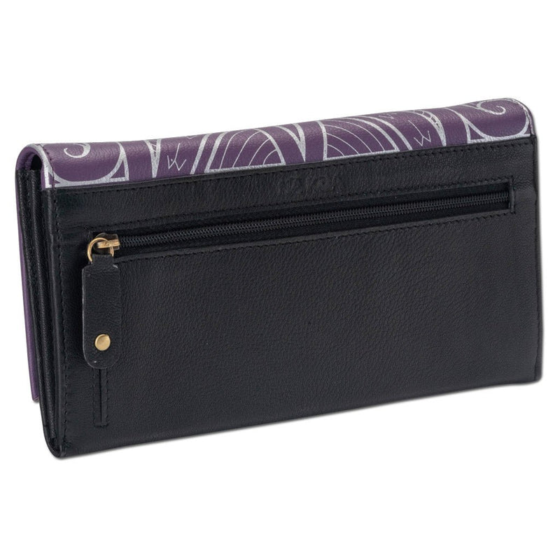 Purple KW21 > Polynesian > Samoan > clutch wallet > tattoo - Polynesian tattoo clutch wallet - Art: