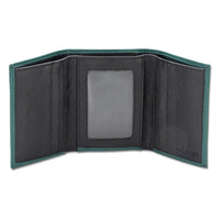 Green Trifold Wallet - SALE French Polynesian tattoo trifold wallet - Art: "Te Atua" by Sulu'ape Pili Mo'o - NĀ KOA