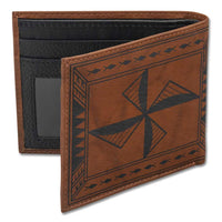 BourbonRFID - Samoan fish hook tattoo bifold wallet - Art: "Makau" by Sulu'ape Si'i Liufau - NĀ KOA