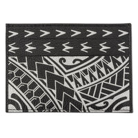 BlackwithSilver - KK22 - Samoan tattoo card holder - Art: "Hiku" by Eugene Ta'ase - NĀ KOA