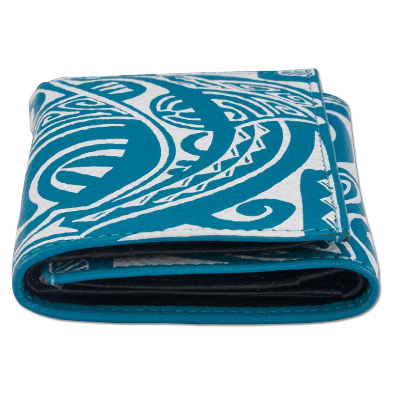 SkyBlueRFID - Tahitian shark tattoo trifold wallet - Art:
