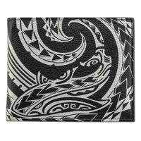 KM24 - Tribal shark tattoo bifold wallet - Art: "Mano" by Kuaika Quenga - NĀ KOA