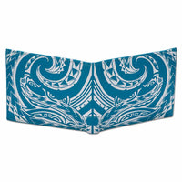 SkyBlueRFID - Tribal shark tattoo bifold wallet - Art: "Mano" by Kuaika Quenga - NĀ KOA