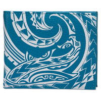 KM24 - Tribal shark tattoo bifold wallet - Art: "Mano" by Kuaika Quenga - NĀ KOA