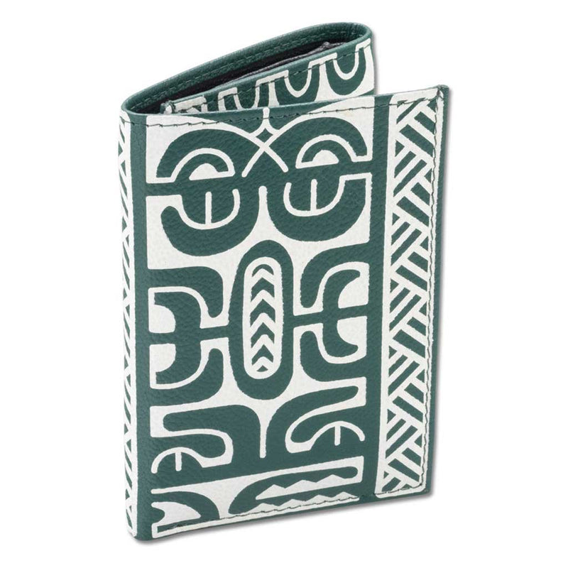 Green - Trifold Wallet - French Polynesian tattoo trifold wallet - Art:
