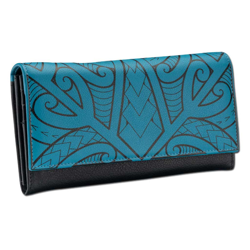 AquaBlueRFID - KW21 > Polynesian > Samoan > clutch wallet > tattoo - Polynesian tattoo clutch wallet - Art:
