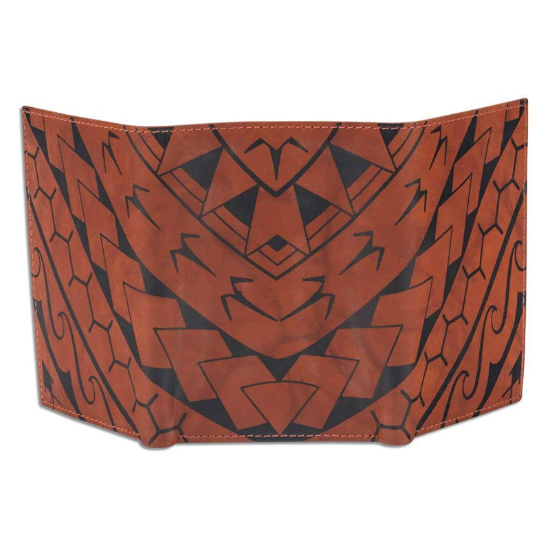 BourbonRFID - KT21 - Polynesian tattoo trifold wallet - Art: