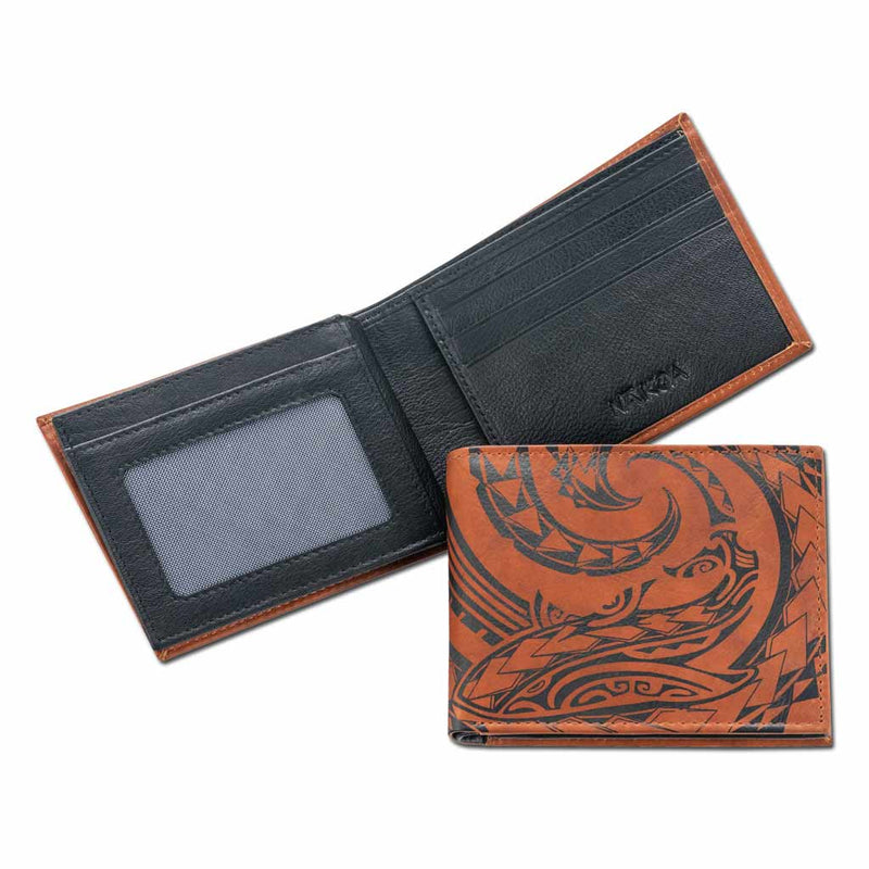 BourbonRFID - KM24 - Tribal shark tattoo bifold wallet - Art: