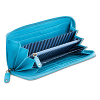 AquaBlue - KZ24 - Wing Hawaiian tattoo wallet - Design: Kaulele by Megan Jones - NĀ KOA