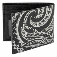 Tribal shark tattoo bifold wallet - Art: "Mano" by Kuaika Quenga