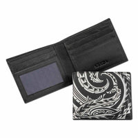 Tribal shark tattoo bifold wallet - Art: "Mano" by Kuaika Quenga