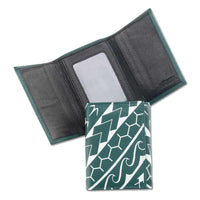 Green - KT21 - Polynesian tattoo trifold wallet - Art: "Manu" by Eugene Ta'ase - NĀ KOA