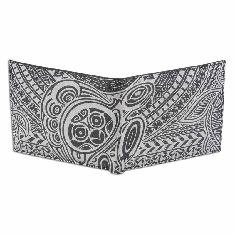 BlackwithSilverRFID Hawaiian tattoo wallet