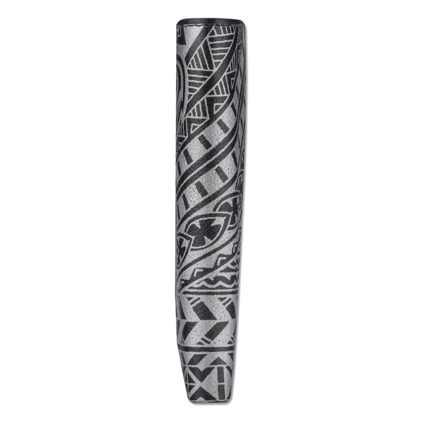 BlackwithSilverRFID - KT22 - Hawaiian tattoo trifold wallet - Art: " ‘Ohana" by Samson Harp - NĀ KOA