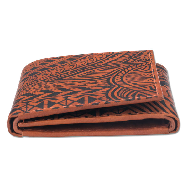 BourbonRFID - KT22 - Hawaiian tattoo trifold wallet - Art: " ‘Ohana" by Samson Harp - NĀ KOA