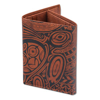 BourbonRFID - KT22 - Hawaiian tattoo trifold wallet - Art: " ‘Ohana" by Samson Harp - NĀ KOA