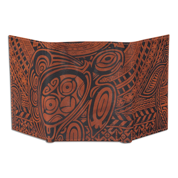 BourbonRFID - KT22 - Hawaiian tattoo trifold wallet - Art: " ‘Ohana" by Samson Harp - NĀ KOA