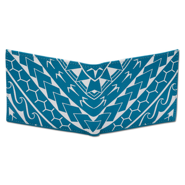 SkyBlueRFID - KM21 - Polynesian tattoo bifold wallet - Art: "Manu" by Eugene Ta'ase - NĀ KOA