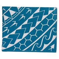 SkyBlueRFID - KM21 - Polynesian tattoo bifold wallet - Art: "Manu" by Eugene Ta'ase - NĀ KOA