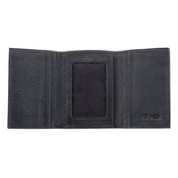 BlackwithSilverRFID - KT22 - Hawaiian tattoo trifold wallet - Art: " ‘Ohana" by Samson Harp - NĀ KOA