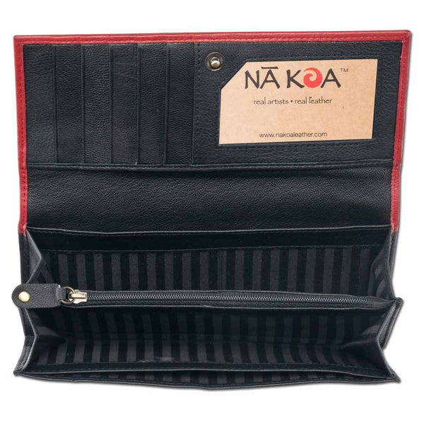 Polynesian tattoo clutch wallet - Art: "Ikaika" by Eugene Ta'ase