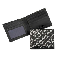 BlackwithSilver - KM21 - Polynesian tattoo bifold wallet - Art: "Manu" by Eugene Ta'ase - NĀ KOA