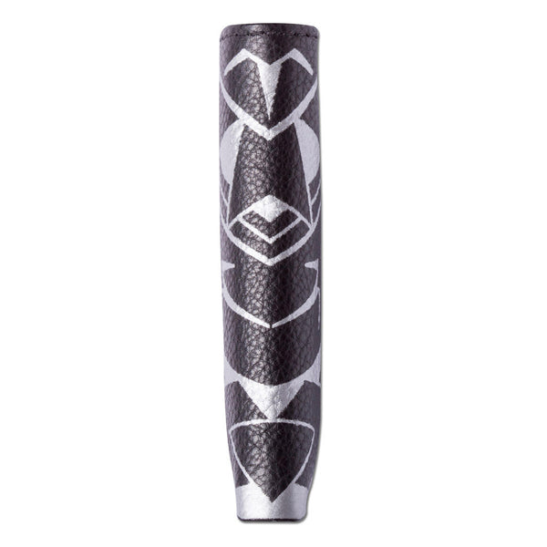 BlackwithSilver - KM21 - Polynesian tattoo bifold wallet - Art: "Manu" by Eugene Ta'ase - NĀ KOA