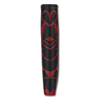 BlackWithRed - KM21 - Polynesian tattoo bifold wallet - Art: "Manu" by Eugene Ta'ase - NĀ KOA