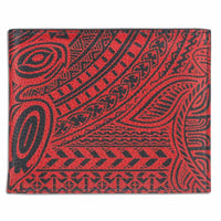 BlackwithRedRFID - Hawaiian honu turtle tattoo wallet - NĀ KOA