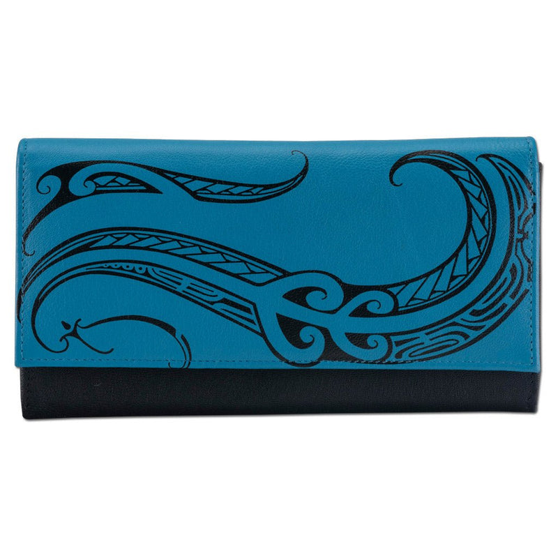 AquaBlueRFID - KW23 - Hawaiian tattoo clutch wallet - Art: 
