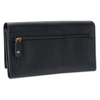 BlackwithSilverRFID - KW23 - Hawaiian tattoo clutch wallet - Art: "Ahona" by Kuaika Quenga - NĀ KOA