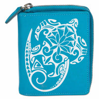 KsZ22 - Ike Small Zip Wallet - Art: "Hohonu" by Teva Lowy - NĀ KOA