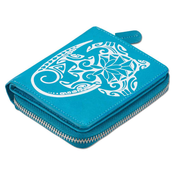 KsZ22 - Ike Small Zip Wallet - Art: "Hohonu" by Teva Lowy - NĀ KOA