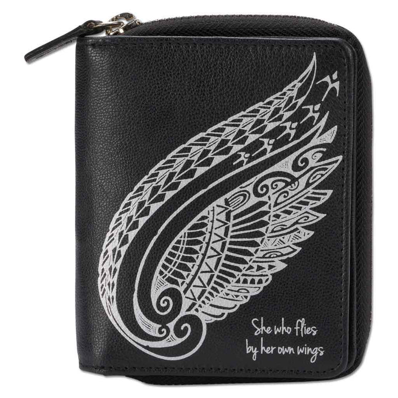 BlackwithSilverRFID - KsZ24 - Ike Small Zip Wallet - Art: 