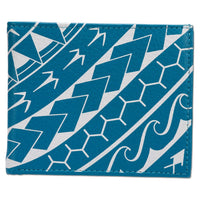 SkyBlueRFID - KM21 - Polynesian tattoo bifold wallet - Art: "Manu" by Eugene Ta'ase - NĀ KOA