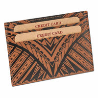 KK24 - Polynesian tattoo card holder - Art: "Weka" by Kuaika Quenga - NĀ KOA