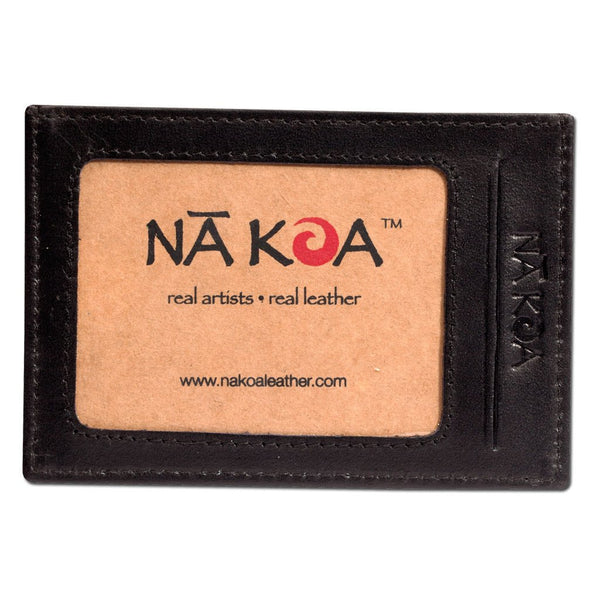 BlackwithSilverRFID - Polynesian tattoo card holder - Art: "Weka" by Kuaika Quenga - NĀ KOA