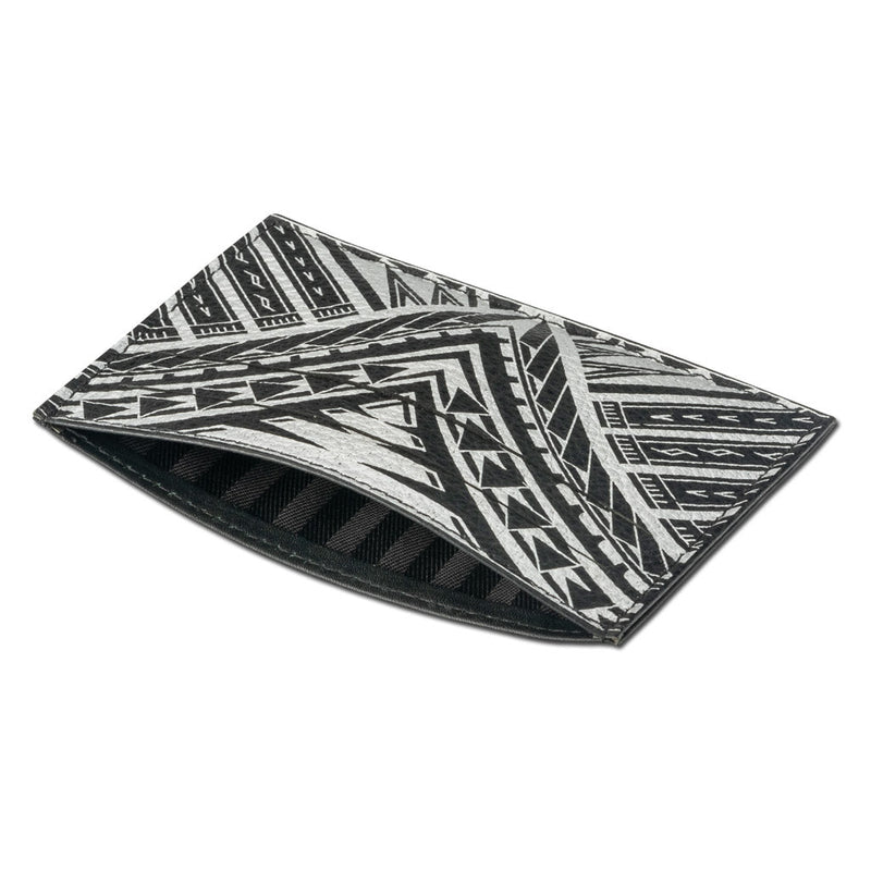 BlackwithSilverRFID - Polynesian tattoo card holder - 