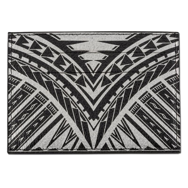 BlackwithSilverRFID - Polynesian tattoo card holder - 