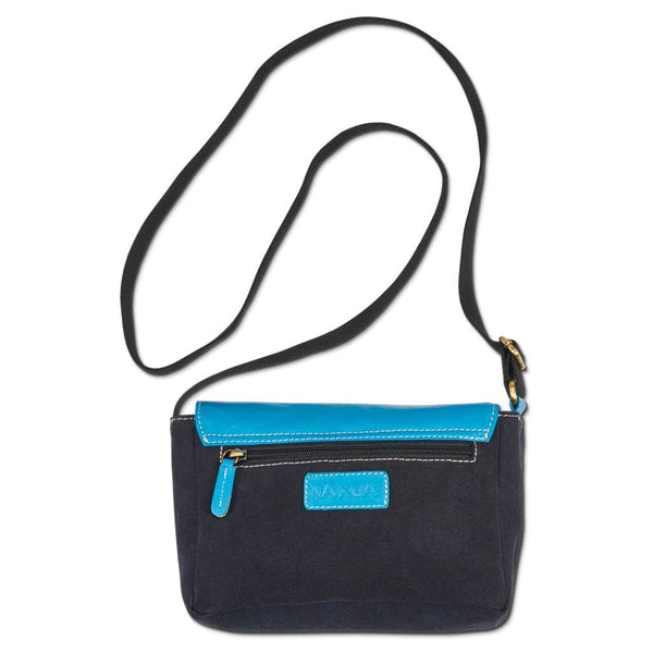 KP21 A - Polynesian Tattoo Crossbody Purse - Art: "Kaulele" by Megan Jones, Color: Aqua Blue - NĀ KOA