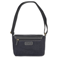 KP21 BW - Polynesian Tattoo Crossbody Purse - Art: "Kaulele" by Megan Jones, Color: Black/Silver - NĀ KOA