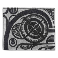 KM28 - SALE - Polynesian tribal tattoo wallet - Art: "Tiki" by Che Pilago - NĀ KOA