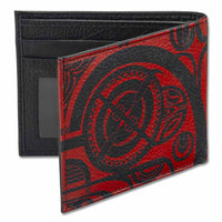 KM28 - SALE - Polynesian tribal tattoo wallet - Art: "Tiki" by Che Pilago - NĀ KOA