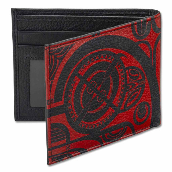 KM28 - SALE - Polynesian tribal tattoo wallet - Art: "Tiki" by Che Pilago - NĀ KOA