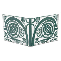 KM28 - SALE - Polynesian tribal tattoo wallet - Art: "Tiki" by Che Pilago - NĀ KOA