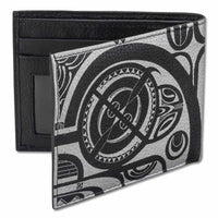 KM28 - SALE - Polynesian tribal tattoo wallet - Art: "Tiki" by Che Pilago - NĀ KOA
